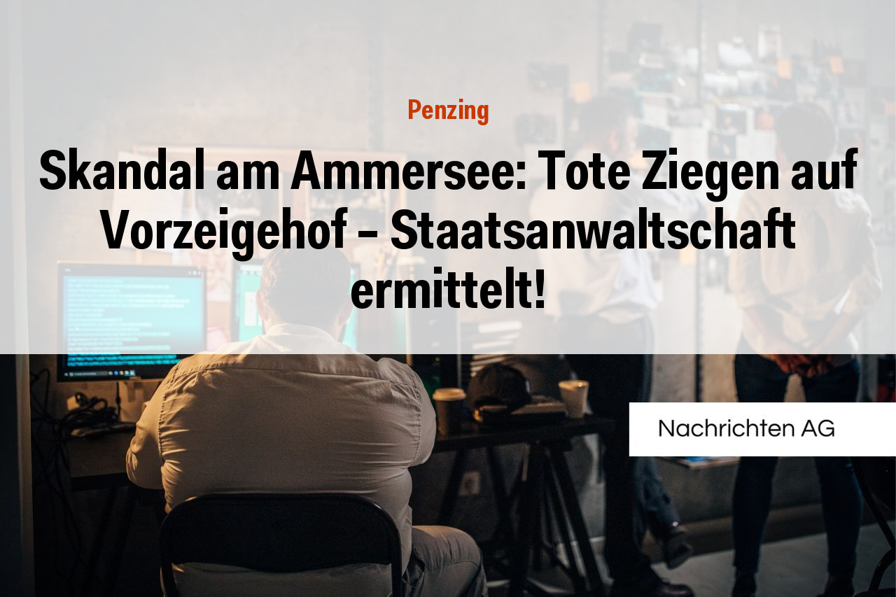 Skandal am Ammersee: Tote Ziegen auf Vorzeigehof - Staatsanwaltschaft ermittelt!