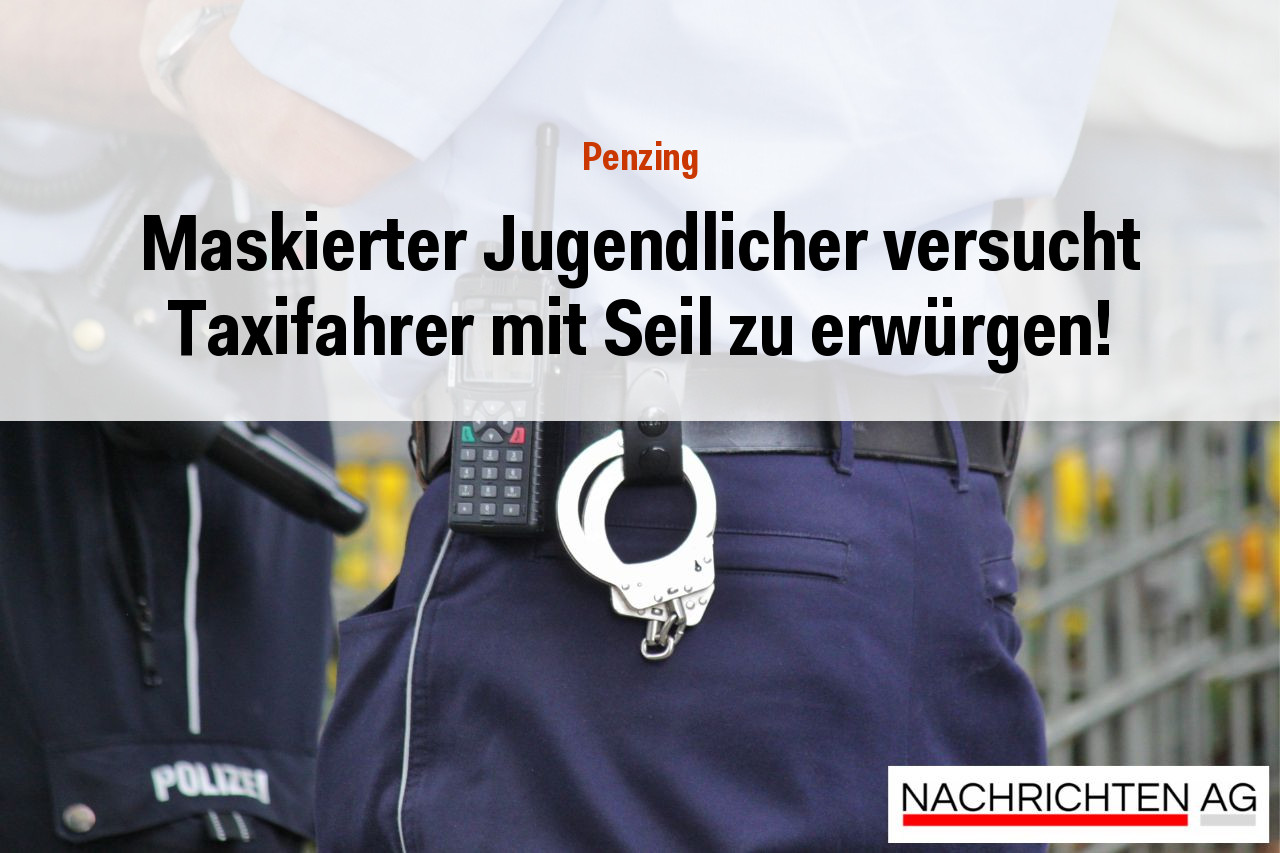 Maskierter Jugendlicher versucht Taxifahrer mit Seil zu erwürgen!